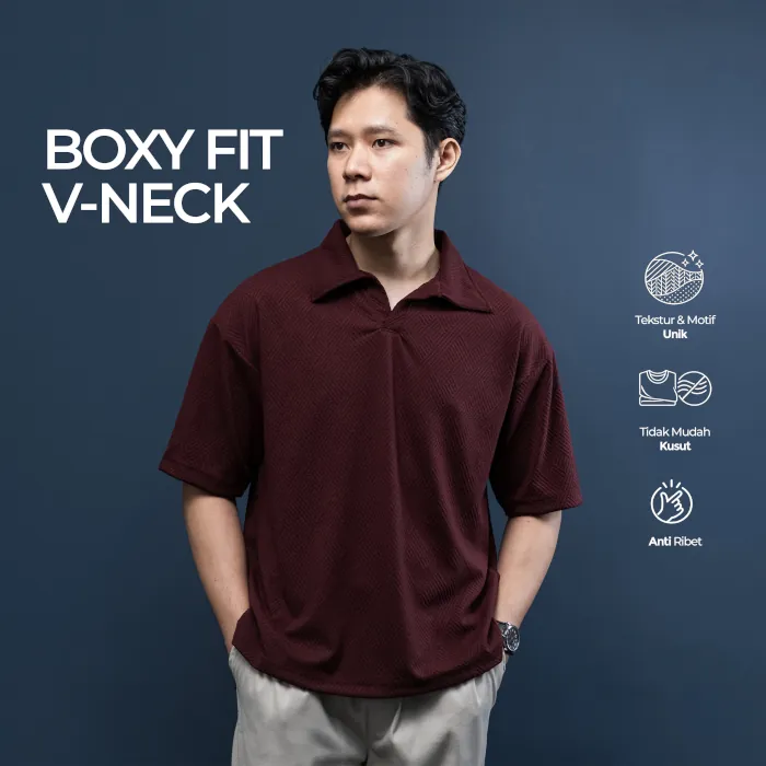 Polo Boxy V-Neck