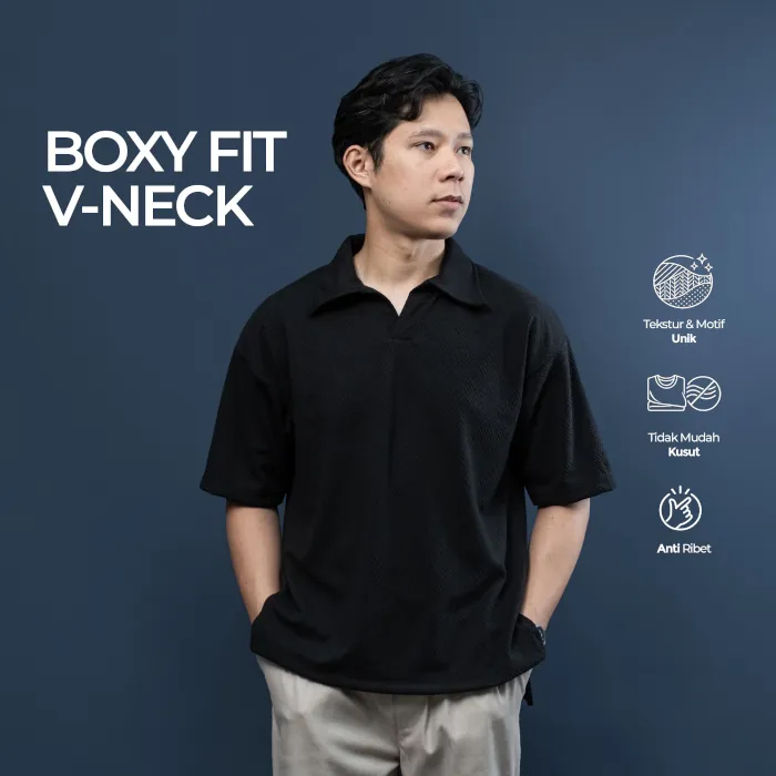 Polo Boxy V-Neck