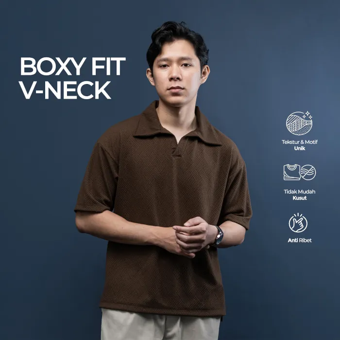 Polo Boxy V-Neck
