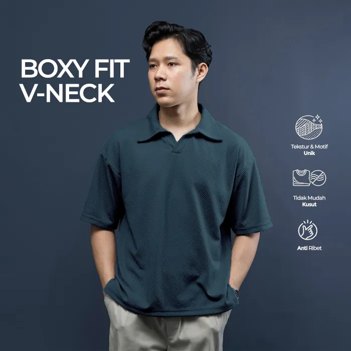 Polo Boxy V-Neck